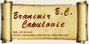 Branimir Capulović vizit kartica
